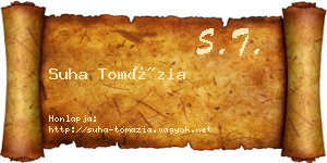Suha Tomázia névjegykártya